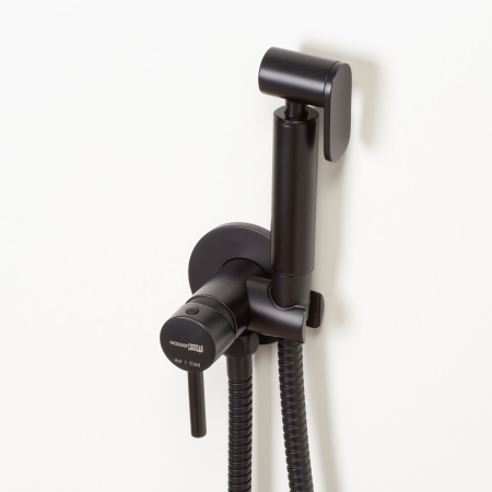 Гигиенический душ со смесителем WasserKraft A70638 черный матовый